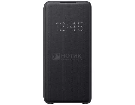 Чехол-книжка Samsung Smart LED View Cover для смартфона Samsung Galaxy S20+ , Полиуретан/Поликарбонат, Black, Черный, EF-NG985PBEGRU