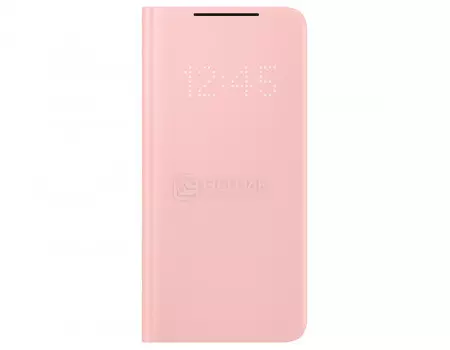 Чехол-книжка Samsung Smart LED View Cover для смартфона Samsung Galaxy S21, Поликарбонат/полиуретан, Розовый EF-NG991PPEGRU