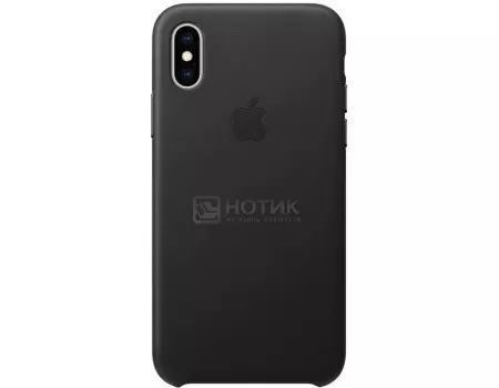 Чехол-накладка Apple Leather Case Black для iPhone XS Max MRWT2ZM/A, Кожа, Черный