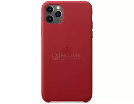 Чехол-накладка Apple Leather Case Red для iPhone 11 Pro Max MX0F2ZM/A, Кожа, Красный