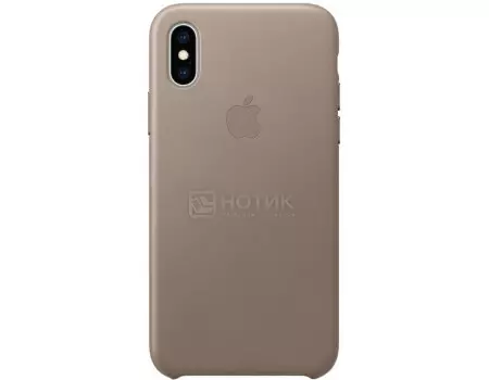 Чехол-накладка Apple Leather Case Taupe для iPhone XS MRWL2ZM/A, Кожа, Светло-серый