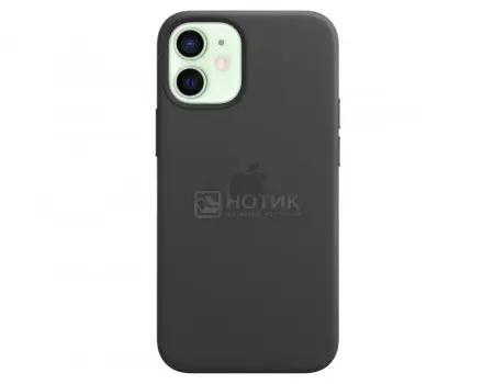 Чехол-накладка Apple Leather Case with MagSafe Black для iPhone 12 mini MHKA3ZE/A Кожа, Черный