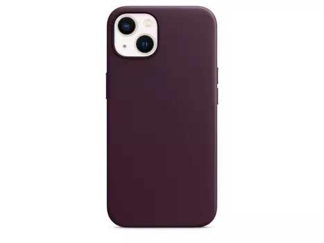 Чехол-накладка Apple Leather Case with MagSafe Dark Cherry для iPhone 13 Кожа, Тёмная вишня MM143ZE/A