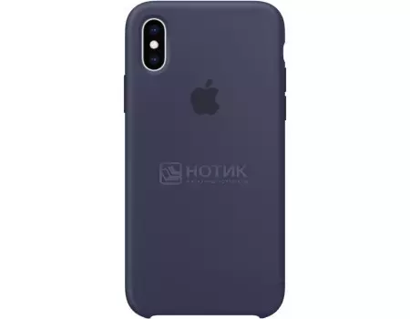 Чехол-накладка Apple Silicone Case Midnight Blue для iPhone XS Max MRWG2ZM/A, Силикон, Темно-синий