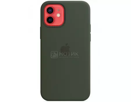 Чехол-накладка Apple Silicone Case with MagSafe Cypress Green для iPhone 12/ 12 Pro MHL33ZE/A, Силикон, Зеленый
