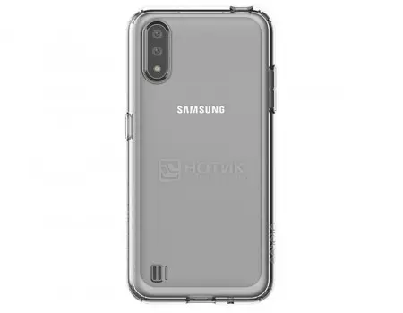 Чехол-накладка Araree A Cover для смартфона Samsung Galaxy A01, Термополиуретан, Clear, Прозрачный, GP-FPA015KDATR