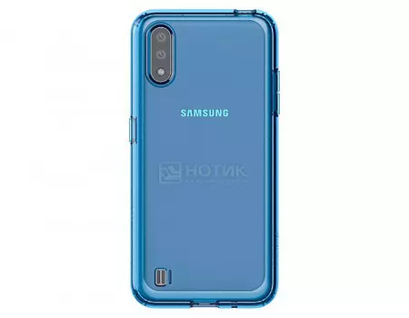 Чехол-накладка Araree M Cover для смартфона Samsung Galaxy M01, Термополиуретан, Blue, Синий, GP-FPM015KDALR