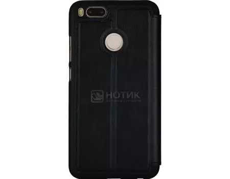 Чехол-накладка G-Case Slim Premium для смартфона Xiaomi Mi A1, Искусственная кожа, Black, Черный GG-869