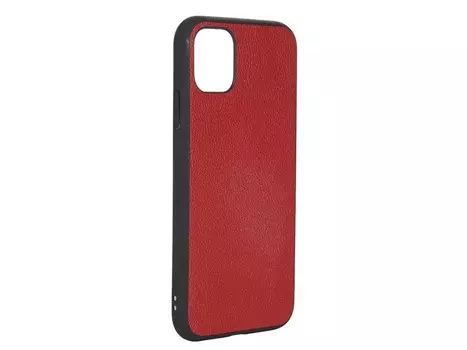 Чехол-накладка LuxCase для iPhone 11 PL+, Кожа/Полиуретан, Красный 66003