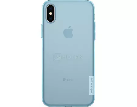 Чехол-накладка Nillkin Nature TPU case для iPhone X/XS, T-N-AIX-018, Силикон, Синий 6902048146563
