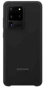 Чехол-накладка No name Silicone Cover для смартфона Samsung Galaxy S20 Ultra , Силикон, Black, Черный, 0L-00048547