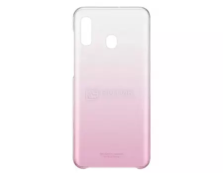 Чехол-накладка Samsung Gradation Cover для смартфона Samsung Galaxy A20 , Поликарбонат, Pink, Розовый, EF-AA205CPEGRU