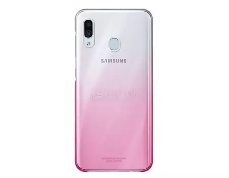 Чехол-накладка Samsung Gradation Cover для смартфона Samsung Galaxy A30 , Поликарбонат, Pink, Розовый, EF-AA305CPEGRU