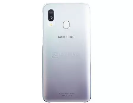 Чехол-накладка Samsung Gradation Cover для смартфона Samsung Galaxy A40 , Поликарбонат, Black, Черный, EF-AA405CBEGRU