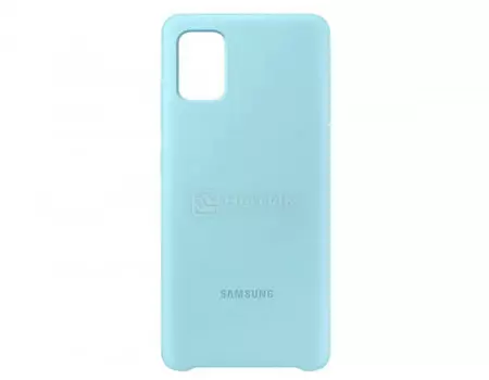 Чехол-накладка Samsung Silicone Cover для смартфона Samsung Galaxy A51, Силикон, Blue, Голубой, EF-PA515TLEGRU