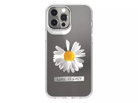 Чехол-накладка SwitchEasy Artist Double In-Mold Decoration Case, для iPhone 13 Pro Max, Поликарбонат/полиуретан, Daisy, Прозрачный GS-103-210-208-88