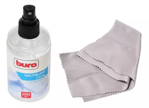 Чистящий набор Buro для экранов и оптики, 200мл (салфетка + гель) Buro BU-GSCREEN