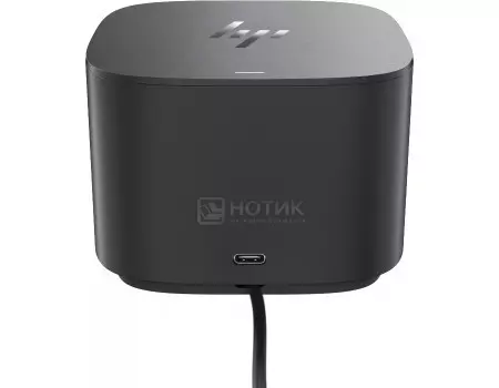 Док-станция HP 120W Thunderbolt Dock (Thunderbolt, 2xUSB 3.1, 2xDisplayPort, RJ45, VGA, USB-C, USB-C — HDMI 2.0) 6HP48AA, Черный