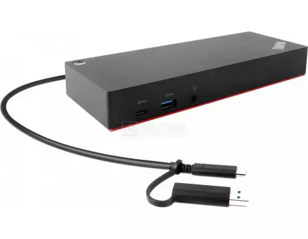 Док-станция Lenovo ThinkPad Hybrid USB-C with USB-A Dock (RJ-45, 2xUSB 2.0, 3xUSB 3.0, 1xUSB Type-C, 2xHDMI, 2xDisplayPort). 135Вт Черный 40AF0135EU