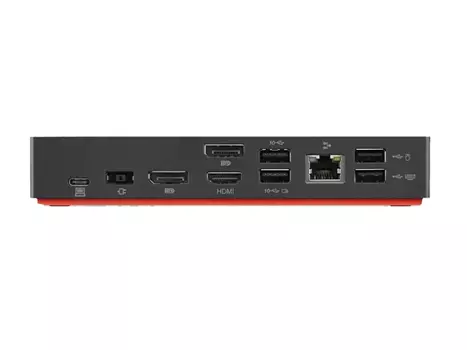 Док-станция Lenovo ThinkPad USB-C Dock Gen2 (RJ-45, 2xUSB 2.0, 3xUSB 3.1, USB Type-C, HDMI, 2xDisplayPort, Mini jack) 90Вт Черный 40AS0090EU