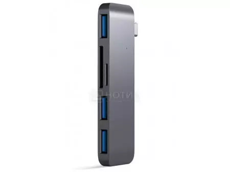 Док-станция Satechi Type-C USB Hub для Macbook 12 (3xUSB 3.0, SD, micro-SD), Серый ST-TCUHM