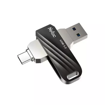 Флешка Netac US11, 256Gb, USB 3.2/USB Type-C, Черный NT03US11C-256G-32BK