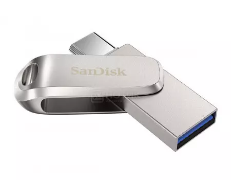 Флешка SanDisk 256Gb Ultra Dual Drive Luxe SDDDC4-256G-G46 USB 3.1/USB Type-C, Серебристый