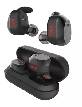 Гарнитура беспроводная Elari NanoPods Sport, Bluetooth, 2 x 50 мАч, IP67, Черный 4627078304371