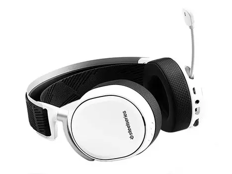 Гарнитура беспроводная Steelseries Arctis Pro Wireless, Bluetooth, c базовой беспроводной станцией Белый 61474