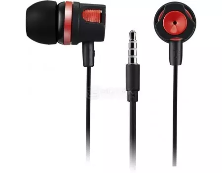 Гарнитура проводная Canyon, Черный/Красный CNE-CEP3R