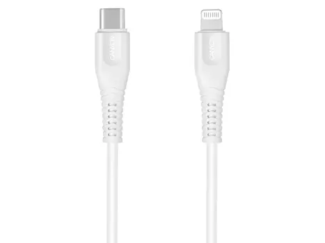 Кабель Canyon MFI-4, USB-C to Lightning, для зарядки и передачи данных, 1,2 м, MFI, Белый, CNS-MFIC4W