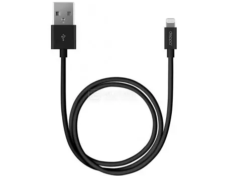 Кабель Deppa 72127 MFI, USB - Lightning 8-pin, 1.2м, Черный
