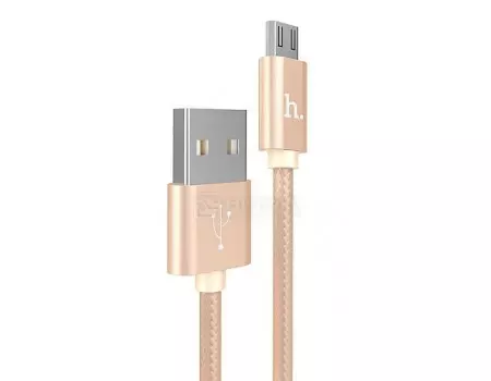Кабель HOCO, USB - micro USB, 1м, Золотистый X2m 1m