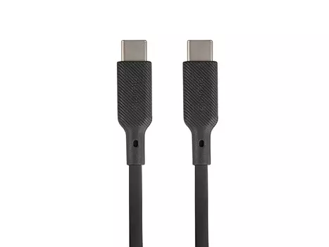 Кабель QUMO, USB Type-C - USB Type-C, 3А, 60 Вт, 1м, Силикон, Черный 32964