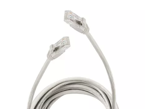 Кабель Red Line патч-корд RG45(LAN), кат.5e, UTP, 4PR, 24AWG, PVC, 3м, RJ-45, Серый УТ000023995