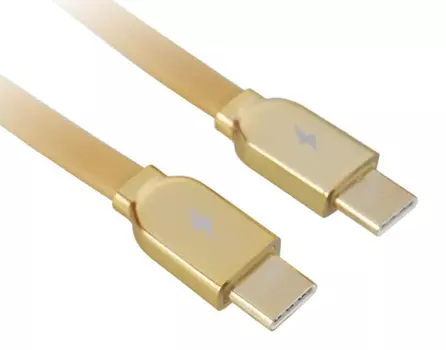 Кабель REMAX, USB Type-C - USB Type-C, 1м, Золотистый RC-046a