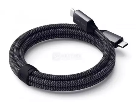 Кабель Satechi 100W USB-C to USB-C (2m), для зарядки и передачи данных, Серый, ST-TCC2M