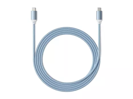 Кабель Satechi 100W USB-C to USB-C (2m), для зарядки и передачи данных, Синий, ST-TCC2MB