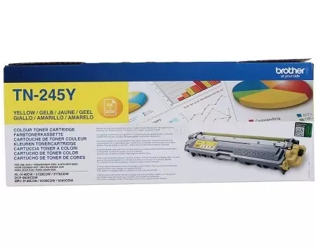 Картридж Brother TN-245Y для HL-3140CW HL-3170CDW DCP9020CW MFC-9330CDW 2200с Желтый TN245Y