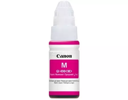 Картридж Canon GI-490M для Canon Pixma G1400/2400/3400 (70мл), Пурпурный 0665C001