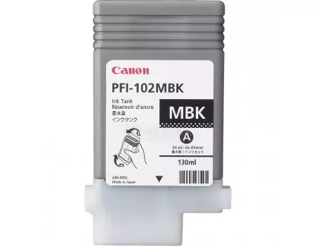 Картридж Canon PFI-102 MBK для IPF-500 600 700 120 стр., Черный матовый 0894B001
