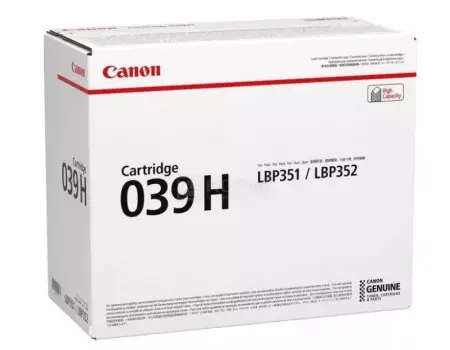 Картридж лазерный Canon 039 H BK черный для Canon 0288C001