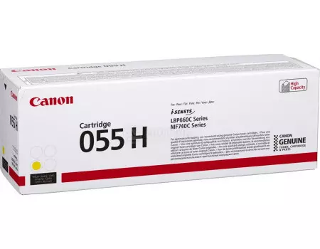 Картридж лазерный Canon 055 H Y желтый (5900стр.) для Canon MF746Cx/ MF744Cdw/ MF742Cdw/ LBP664Cx/ 663Cdw 3017C002
