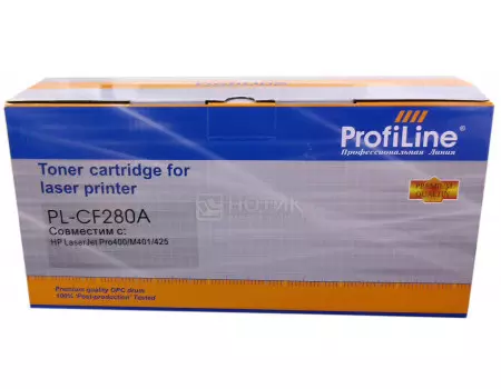Картридж ProfiLine PL-CF280A для HP LaserJet Pro 400/M401/425, 2700 стр, Черный