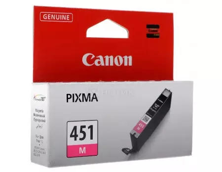 Картридж струйный Canon CLI-451 M пурпурный (333стр.) для Canon Pixma 6525B001
