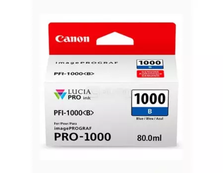 Картридж струйный Canon PFI-1000 B синий для Canon 0555C001
