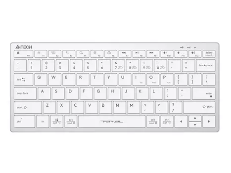 Клавиатура беспроводная A4Tech Fstyler FBX51C, USB, Bluetooth/Wireless, 300 мАч, Белый/Серебристый FBX51C WHITE