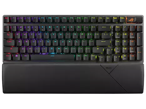 Клавиатура беспроводная механическая ASUS ROG Strix Scope II NX, ROG NX Mechanical Switches, RGB подсветка, USB, Черный, 90MP037B-BKRA01