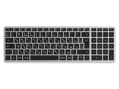 Клавиатура беспроводная Satechi Slim X2 Bluetooth Backlit Keyboard, Bluetooth, Серый ST-BTSX2M-RU