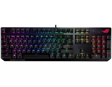 Клавиатура проводная ASUS ROG Strix Scope (Cherry MX red switches) USB, Черный, 90MP0180-B0RA00